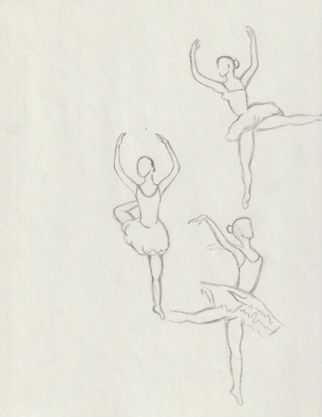 drawing of ballerinas