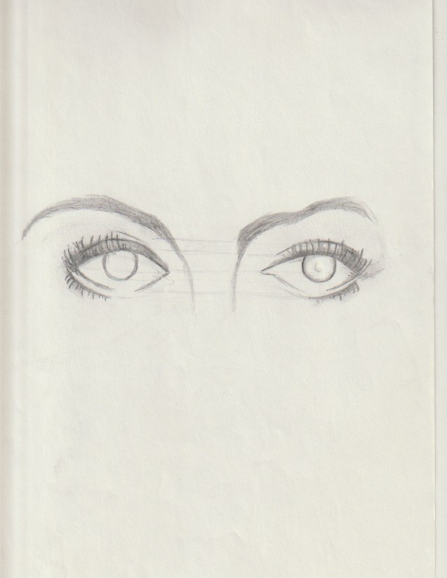 drawing of eyes