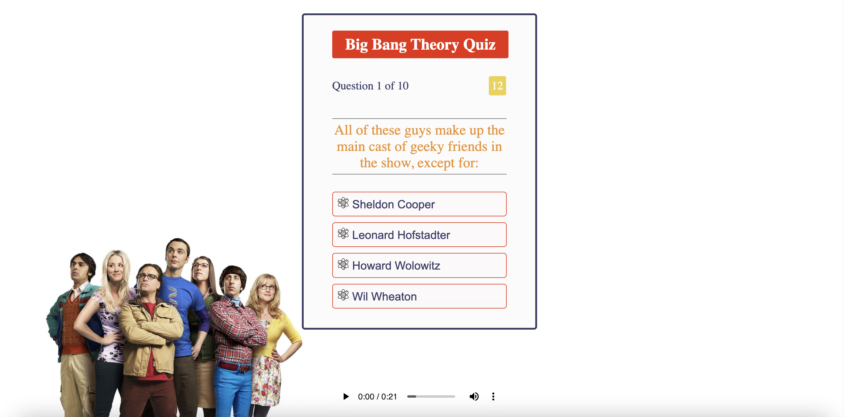 Big-Bang-Theory quiz